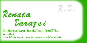 renata darazsi business card